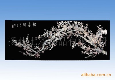 扬州漆器平磨螺钿《报春图》挂屏 精致工艺与家居美学的完美融合